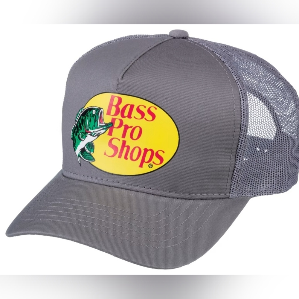 Bass Pro Shops Mesh Trucker Cap Gray Unisex New
